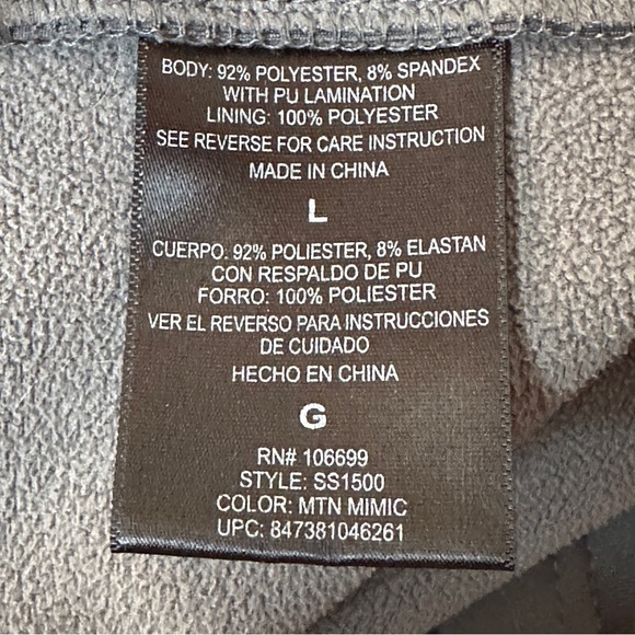 Habit Men’s Camo Zip Jacket L Gray Tan Fleece Lined - Picture 6 of 11